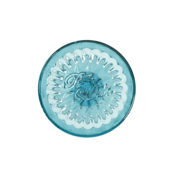 🌺 New Pioneer Woman (8) 14.7-Ounce Teal Blue Embossed Goblets Glass Glasses - Picture 8 of 9